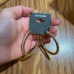 Express Gold Hoop Earrings